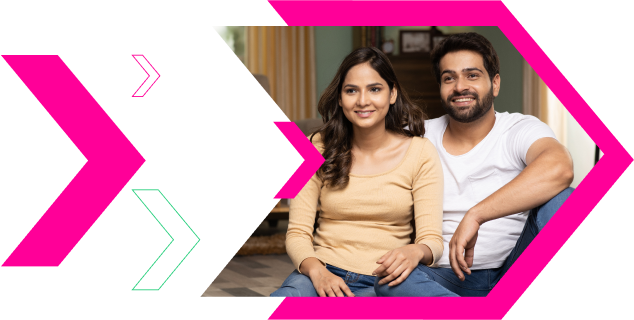Man and woman smiling